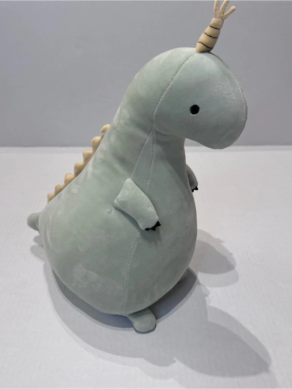 Roomies Party Dinosaur Minicushion Plush Dino Stuffed Animal Toy 15” Mint Green